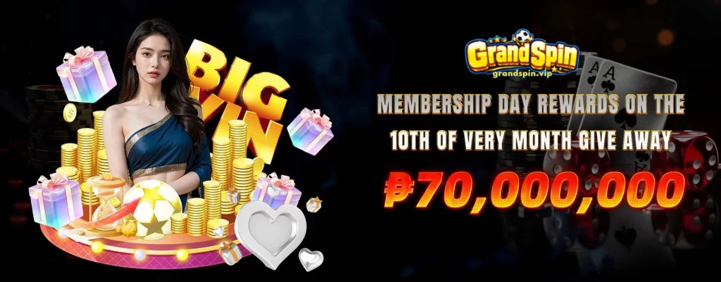 GRANDSPIN online casino homepage with welcome bonus